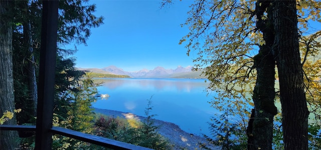 view of water feature featuring a mountain view