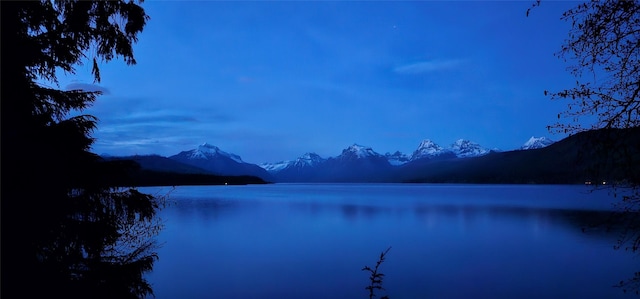 property view of water with a mountain view