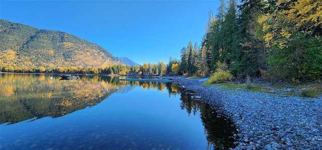 water view featuring a mountain view