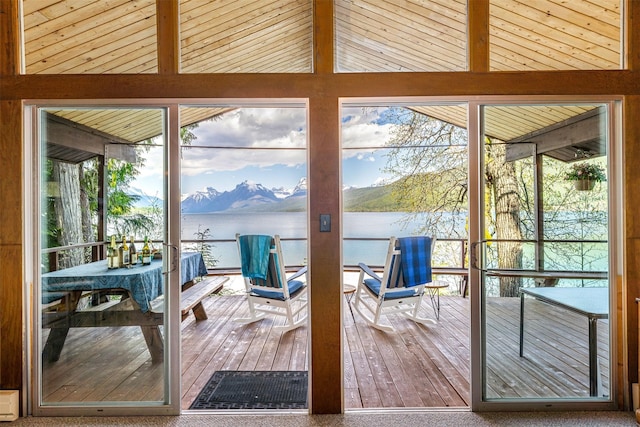 view of sunroom