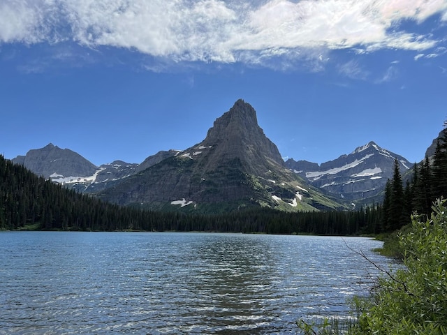 view of water feature featuring a mountain view