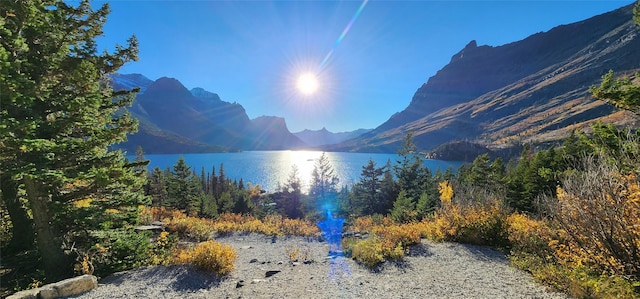 property view of mountains with a water view