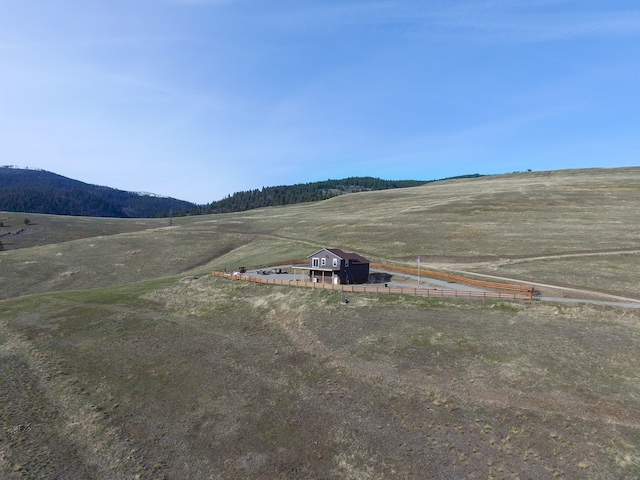 view of mountain feature featuring a rural view