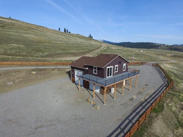 bird's eye view featuring a rural view