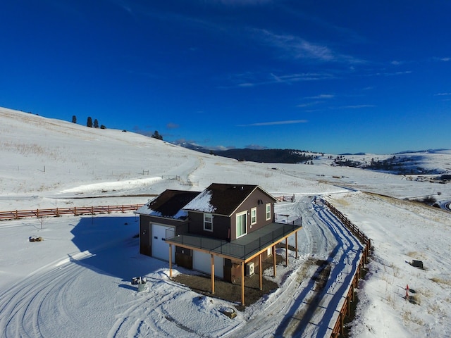 view of snowy aerial view