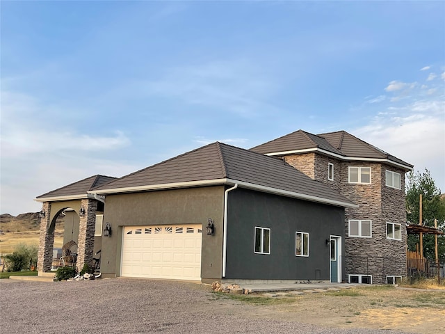 view of front of house featuring a garage