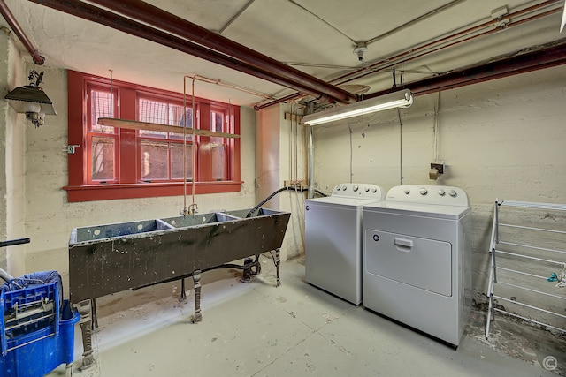 laundry area featuring washer and dryer