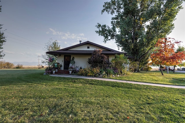 exterior space with a lawn