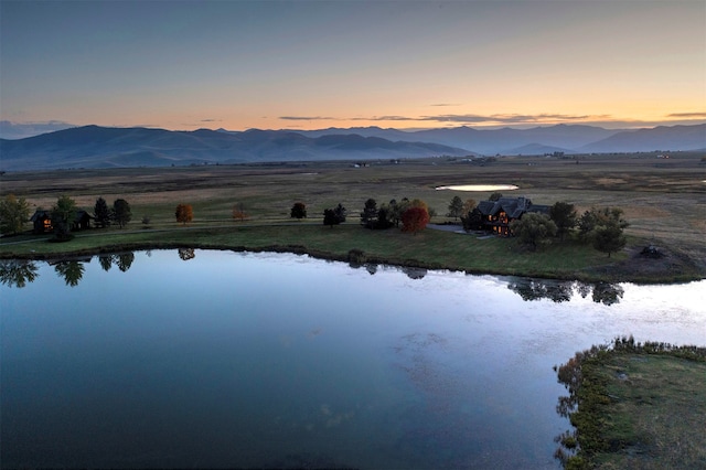 water view featuring a mountain view and a rural view