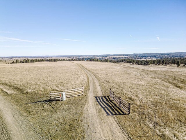 view of road featuring a rural view