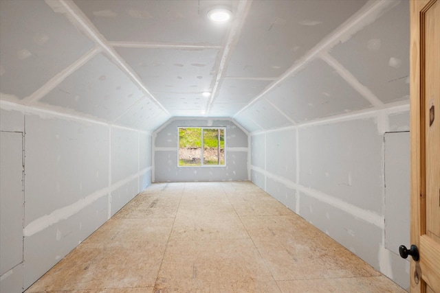 bonus room with lofted ceiling