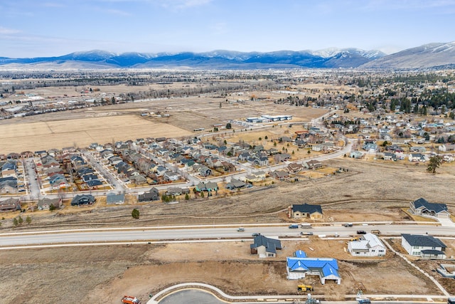 bird's eye view featuring a mountain view