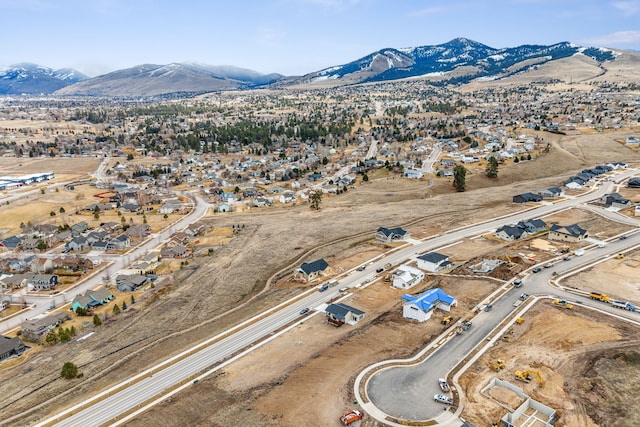 aerial view featuring a mountain view