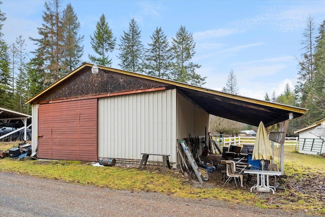 view of outdoor structure