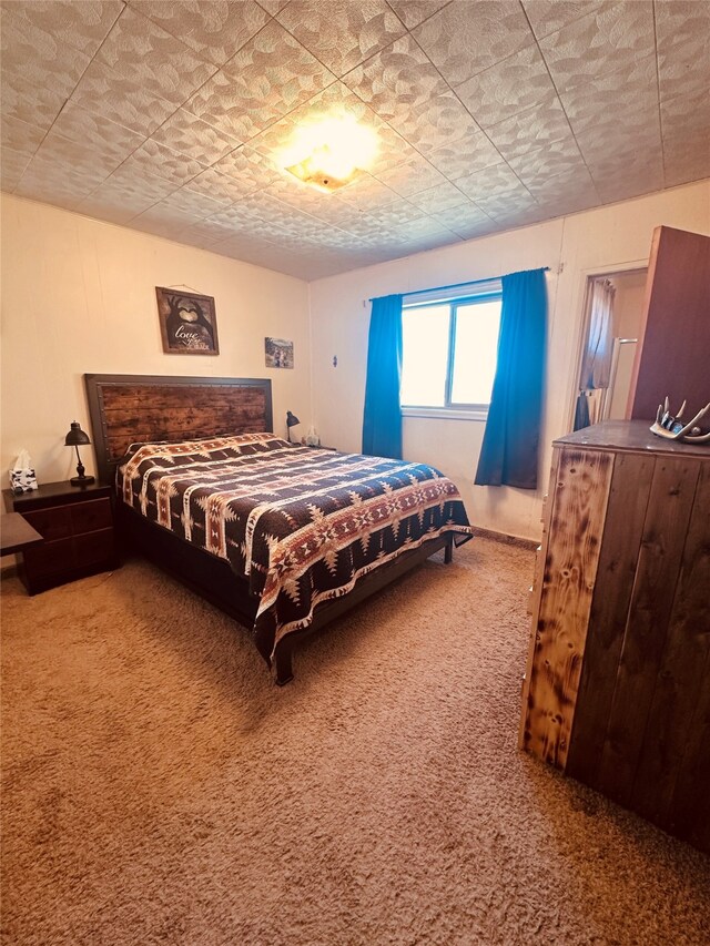 bedroom with carpet