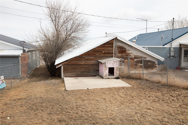 exterior space with an outdoor structure