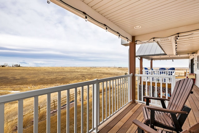 balcony with a rural view