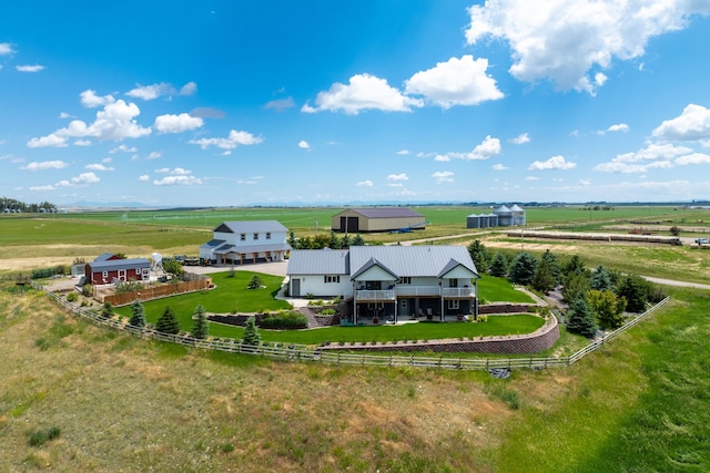 drone / aerial view featuring a rural view