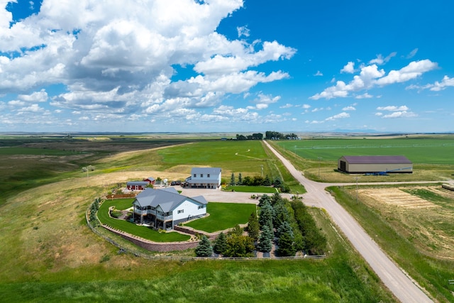 aerial view featuring a rural view