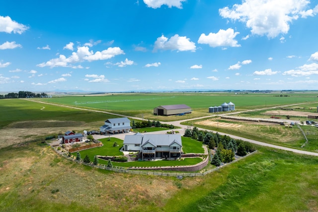 drone / aerial view featuring a rural view