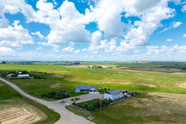 aerial view featuring a rural view