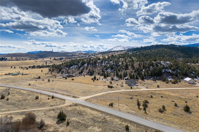 exterior space with a mountain view and a rural view