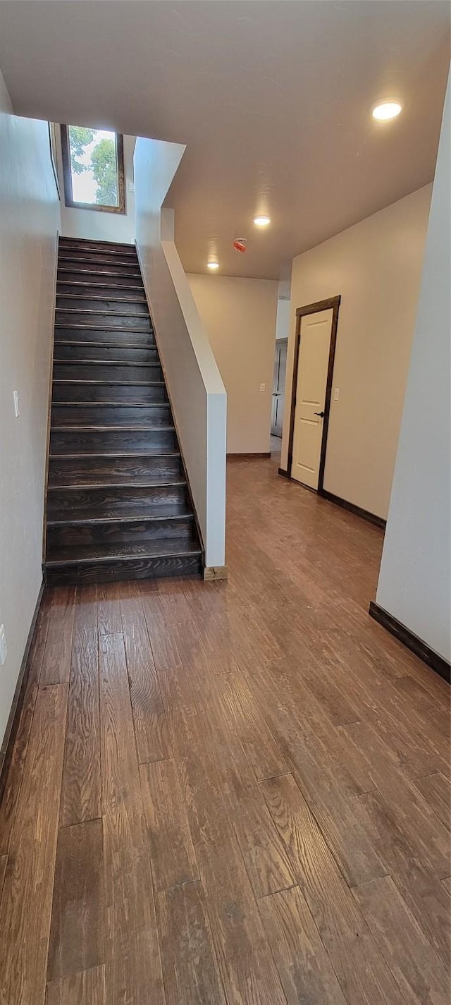 interior space with hardwood / wood-style flooring