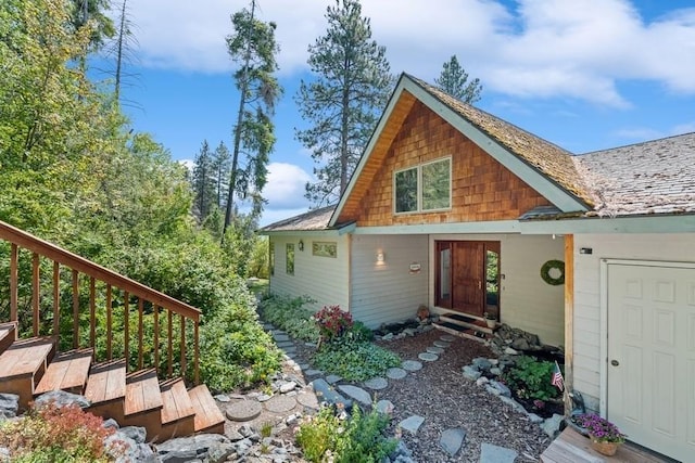 17431 Fishing Rock Ln, Bigfork, MT 59911 - view of front facade with stairway