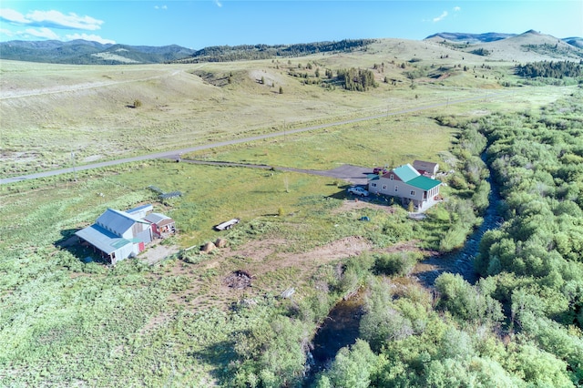 bird's eye view featuring a mountain view