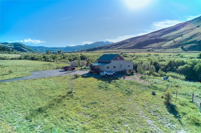 property view of mountains with a rural view