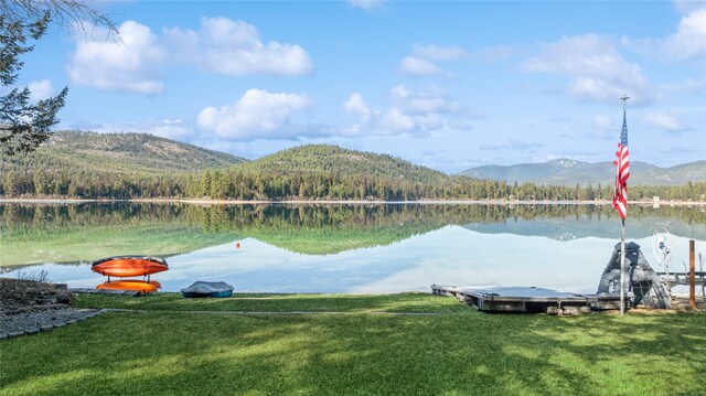 property view of water featuring a mountain view