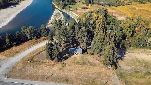 aerial view with a rural view