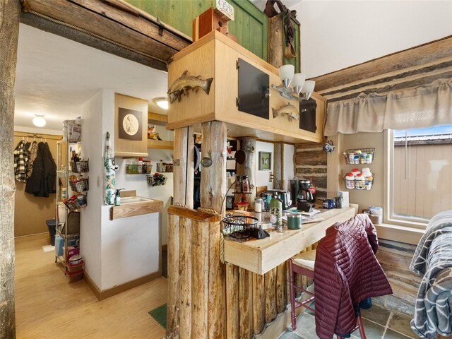 kitchen featuring light hardwood / wood-style floors