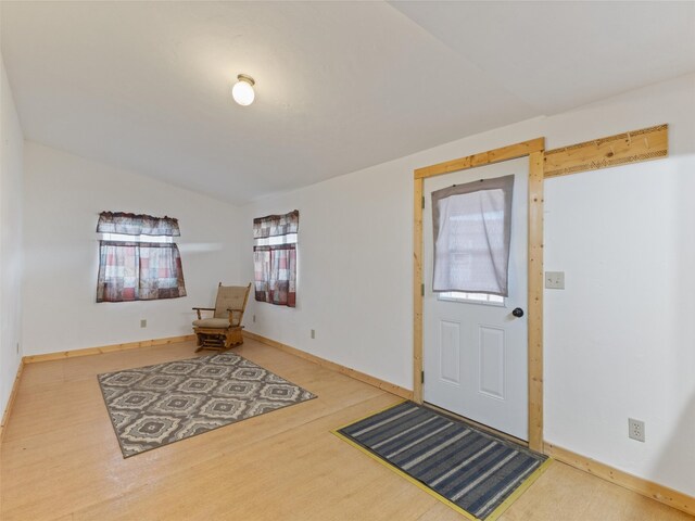 foyer entrance featuring light hardwood / wood-style floors