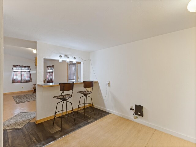 interior space with hardwood / wood-style floors