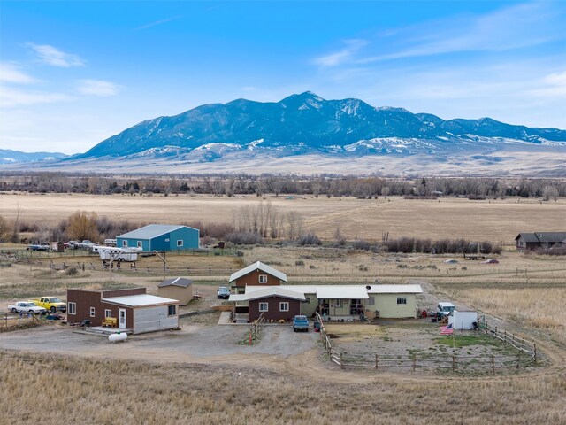 property view of mountains featuring a rural view