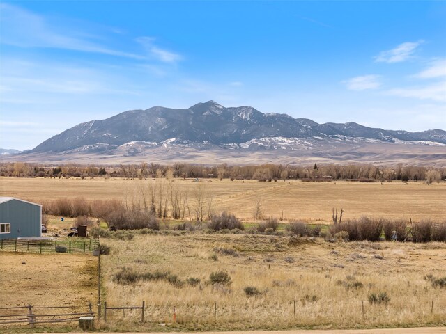 mountain view with a rural view