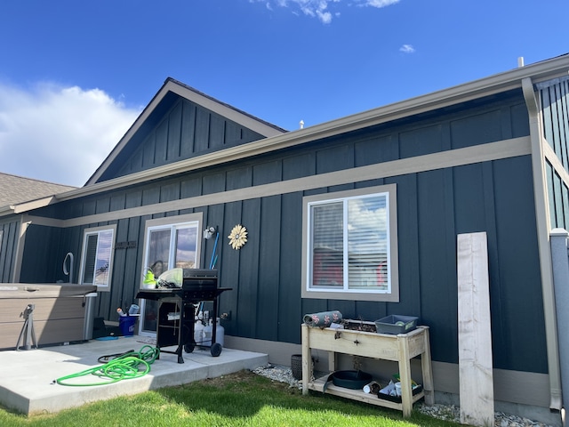 rear view of property with a patio