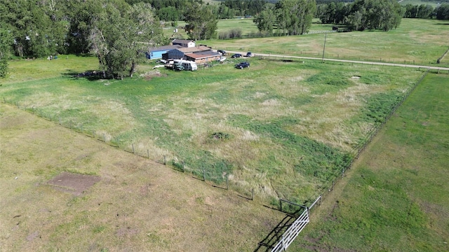 aerial view with a rural view