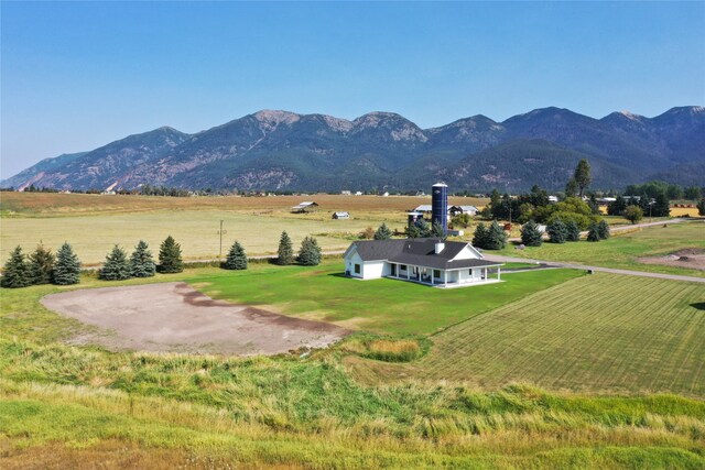 mountain view with a rural view