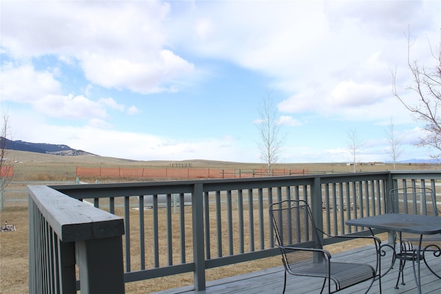 95 Furman Ln, East Helena, MT 59635 - wooden terrace featuring a view of rural / pastoral area