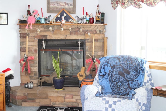 room details with a fireplace