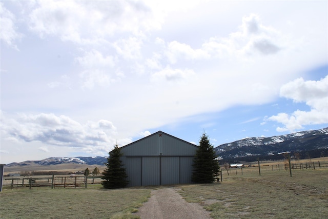 95 Furman Ln, East Helena, MT 59635 - view of pole building featuring a rural view and a mountain view