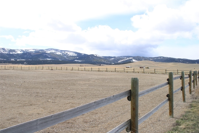 exterior space with a rural view