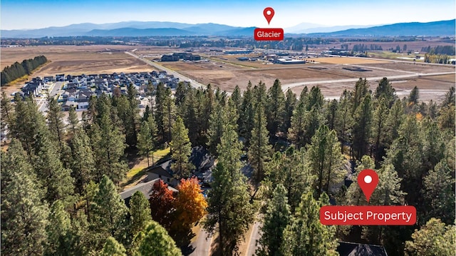 bird's eye view featuring a mountain view