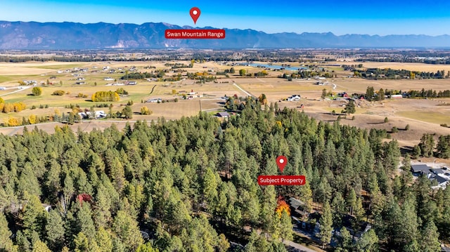 aerial view featuring a mountain view