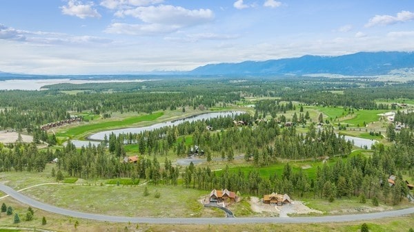 87 Rusty Iron Way, Eureka, MT 59917 - aerial view featuring a water and mountain view