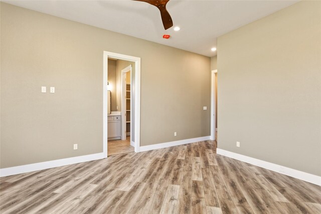 114 Pheasant Ridge Ct, Polson, MT 59860 - unfurnished room featuring recessed lighting, light wood finished floors, baseboards, and ceiling fan