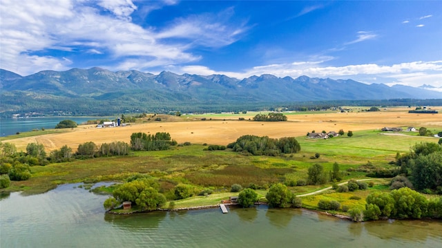 mountain view featuring a water view and a rural view