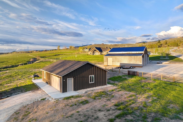 drone / aerial view featuring a rural view